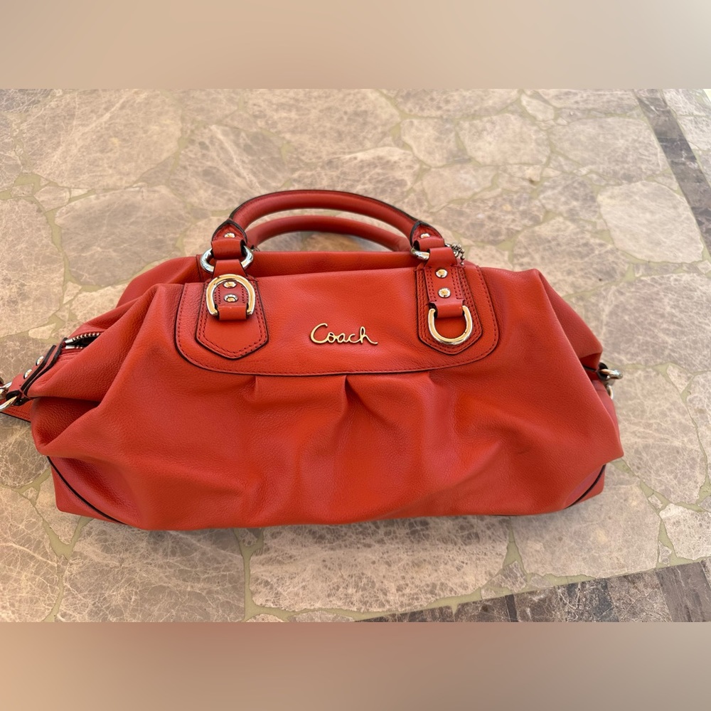 Rich Gorgeous Orange Leather Purse